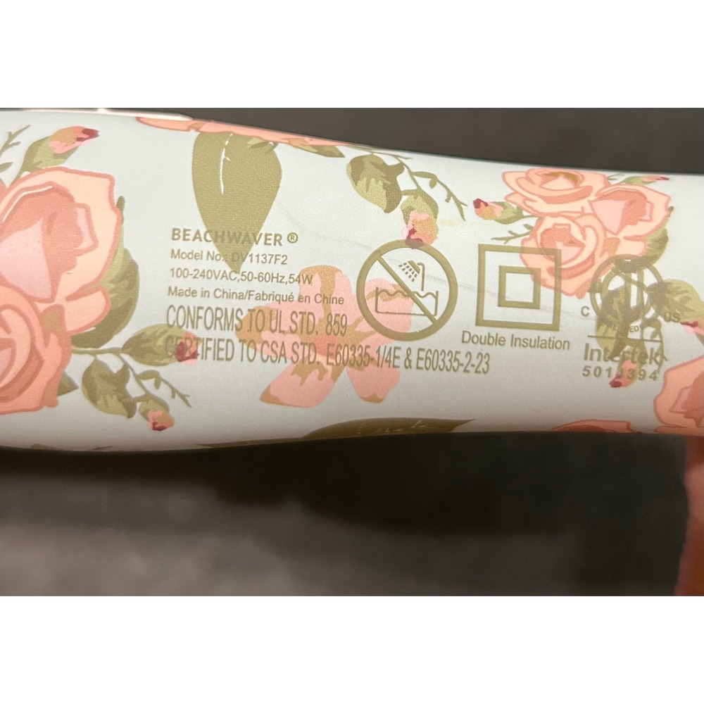 BEACHWAVER S1 Rotating Curling Iron Limited Edition Floral Sage Sky DV1137F2 - Picture 8 of 12